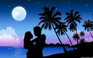 Romantic Couples Night Wallpaper