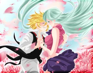 Romantic Elizabeth Liones And Melodias Wallpaper