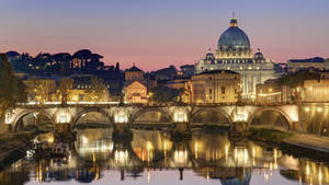 Rome St. Angelo Bridge Wallpaper