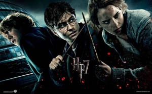 Ron, Harry And Hermione Granger Wallpaper