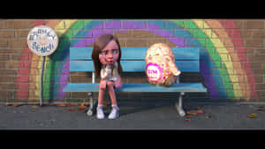 Rons Gone Wrong Rainbow Brick Wall Wallpaper