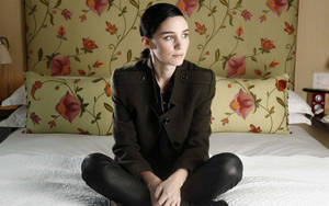 Rooney Mara Sitting On Bed Wallpaper