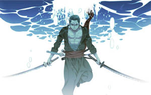 Roronoa Zoro In The Water Wallpaper