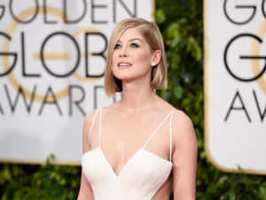 Rosamund Pike Engaging In An Intense Scene Wallpaper