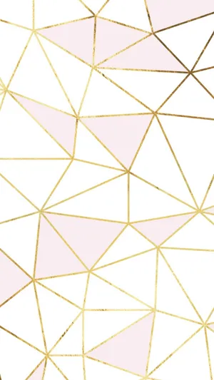 Rose Gold Black Marble Geometric Line Wallpaper