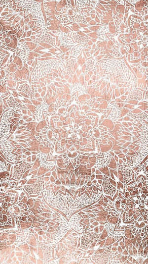 Rose Gold Color Flower Art Piece Wallpaper