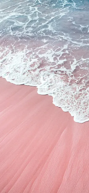 Rose Gold Ipad Beach With Crystal Water Wallpaper