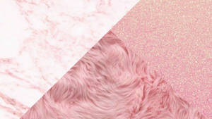 Rose Gold Marble Glitter Fluffy Wallpaper