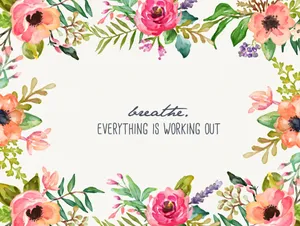 Rose Gold Quotes Watercolor Wallpaper