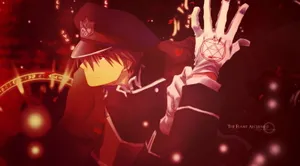 Roy Mustang Unleashing Flames Wallpaper