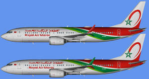 Royal Air Maroc Model Airplanes In Blue Wallpaper