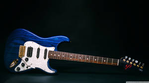 Royal Blue Electric Guitar Wallpaper