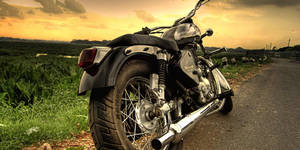 Royal Enfield Hd Back View Wallpaper