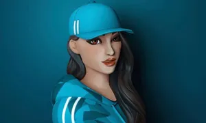 Ruby Fortnite Blue Outfits Design Wallpaper