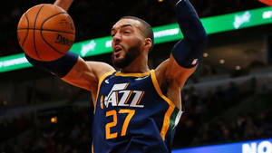 Rudy Gobert Captured Dunked Motion Wallpaper