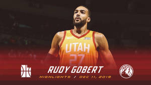 Rudy Gobert Two Toned Black Red Wallpaper