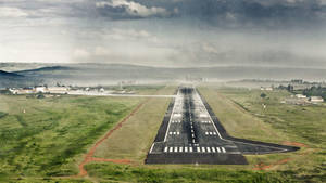 Runway On Mountain Wallpaper