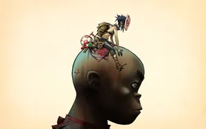 Russel Hobbs And Noodle Gorillaz Wallpaper