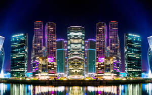 Russia Night City View Wallpaper