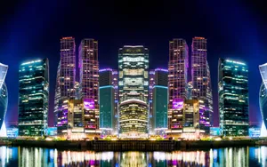 Russia Night City View Wallpaper