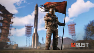 Rust Space Suit Wallpaper