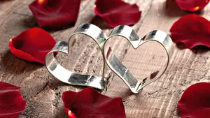 Rustic Valentine Day Cookie Cutter Wallpaper