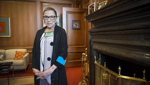 Ruth Bader Ginsburg White Green Dress Wallpaper