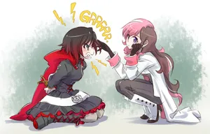 Rwby Ruby Vs Neopolitan Fan Art Wallpaper
