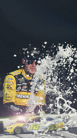 Ryan Blaney Spraying Champagne Wallpaper