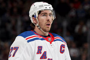 Ryan Mcdonagh New York Rangers Look Up Wallpaper