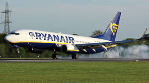 Ryanair Airplane On Grass Wallpaper