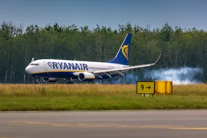 Ryanair With A Forest Background Wallpaper