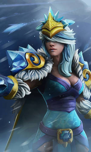 Rylai Crystal Maiden Dota 2 Iphone Wallpaper