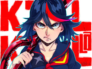 Ryuko Matoi's Ferocious Come Back Pose In Her Iconic Red And Black Attire. Wallpaper