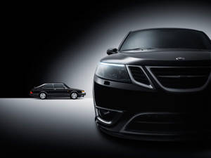 Saab Black Car Poster Wallpaper
