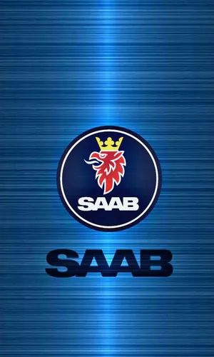 Saab Logo Blue Background Wallpaper