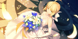 Saber In Wedding Dress Wallpaper