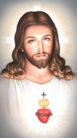 Sacred Heart Devotion Jesus 4k Iphone Wallpaper