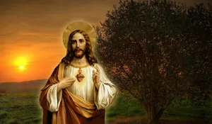 Sacred Heart Of Jesus In Gethsemane Wallpaper