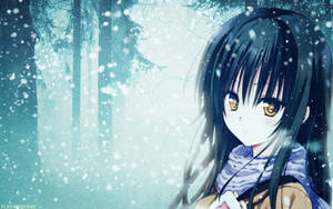 Sad Anime Girl In Snow Wallpaper