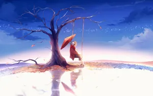 Sad Anime Paradise Wallpaper