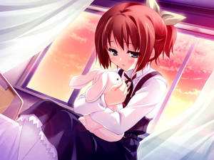 Sad Anime Young Girl Wallpaper