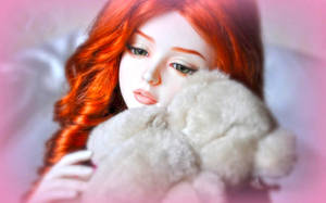 Sad Barbie And Teddy Bear Wallpaper