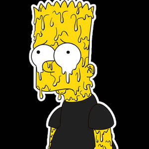 Sad Bart Simpsons Drip Art Wallpaper