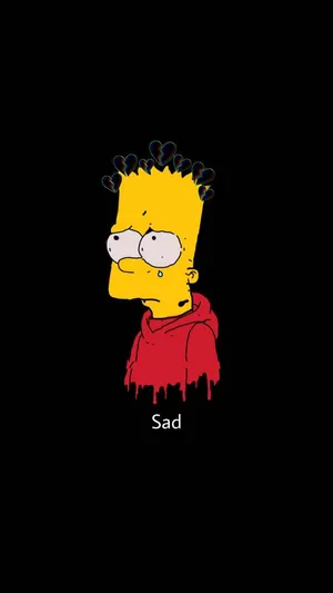 Bart Simpsons Sad Boy Wallpaper WallpapersOK