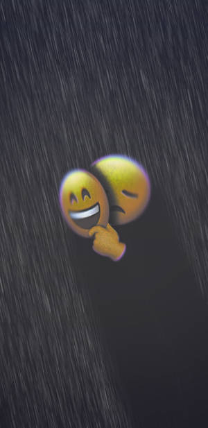 Sad Cartoon Emoji Mask Wallpaper