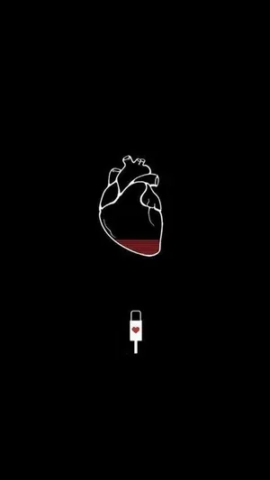 Sad Drained Heart Iphone Wallpaper WallpapersOK