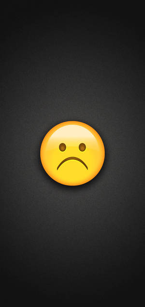 Sad Emoji Apple Black Background Wallpaper