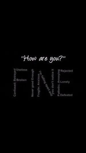 Sad Feeling Word Art Wallpaper