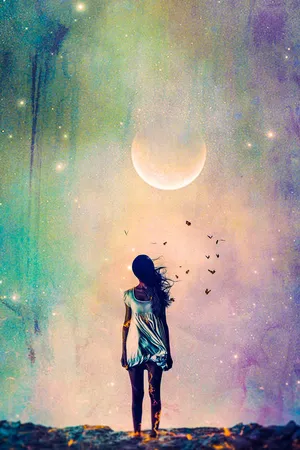 Sad Girl In The Universe Wallpaper